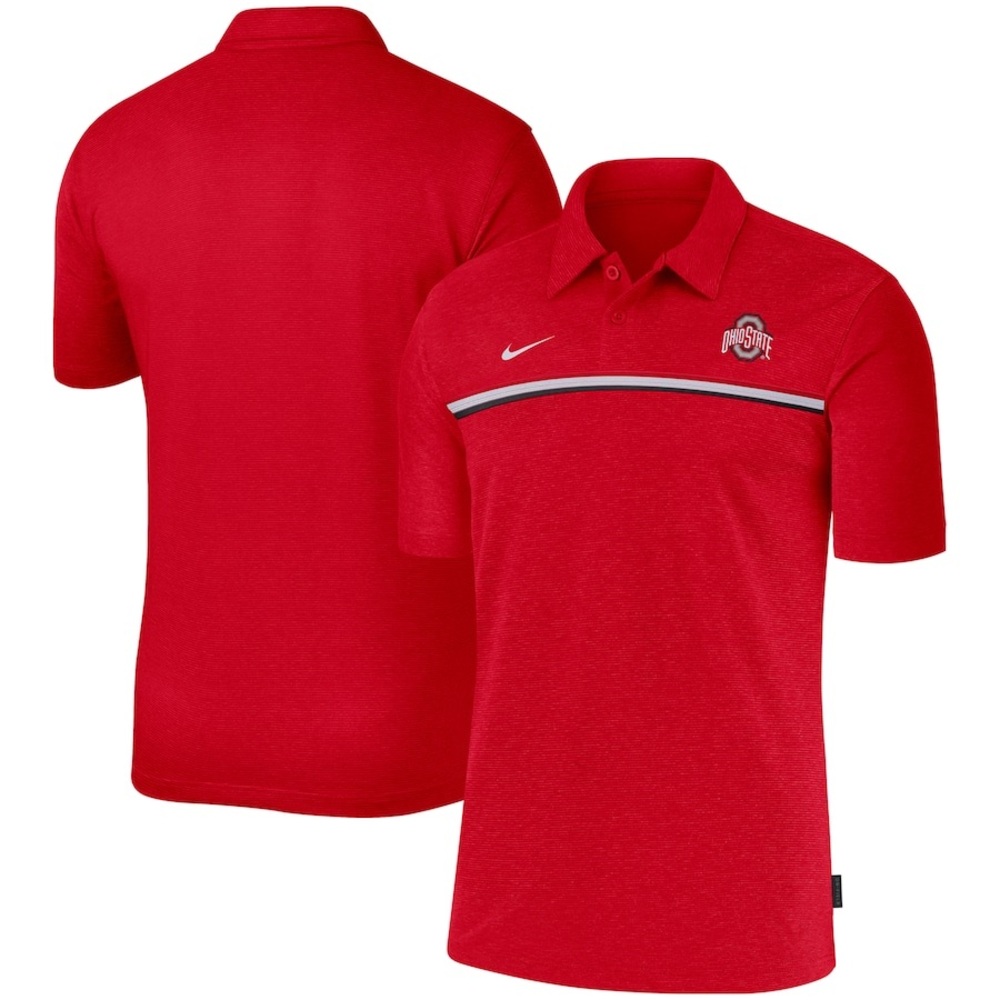 NWT Nike Ohio State Buckeyes Men's Red Early Season Coaches Performance Polo